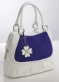 Кожаная летняя сумка Eleganzza, цвет: белый+синий Z20 - 1645M 2010 г инфо 11963v.